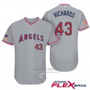 Camiseta Beisbol Hombre Los Angeles Angels 2017 Estrellas y Rayas Garrett Richards Gris Flex Base