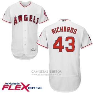 Camiseta Beisbol Hombre Los Angeles Angels Garrett Richards Blanco Flex Base