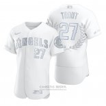 Camiseta Beisbol Hombre Los Angeles Angels Mike Trout Award Collection AL MVP Blanco