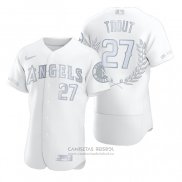 Camiseta Beisbol Hombre Los Angeles Angels Mike Trout Award Collection AL MVP Blanco
