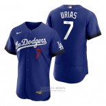 Camiseta Beisbol Hombre Los Angeles Dodgers Julio Urias 2021 City Connect Autentico Azul