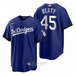 Camiseta Beisbol Hombre Los Angeles Dodgers Matt Beaty 2021 City Connect Replica Azul