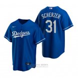 Camiseta Beisbol Hombre Los Angeles Dodgers Max Scherzer Replica Alterno Azul