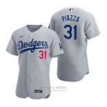 Camiseta Beisbol Hombre Los Angeles Dodgers Mike Piazza Autentico 2020 Alterno Gris