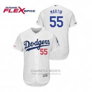 Camiseta Beisbol Hombre Los Angeles Dodgers Russell Martin Flex Base Blanco