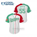 Camiseta Beisbol Hombre Los Angeles Dodgers Russell Martin Mexican Heritage Night Cool Base Blanco