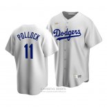 Camiseta Beisbol Hombre Los Angeles Dodgers White A.j. Pollock Cooperstown Collection Primera Blanco