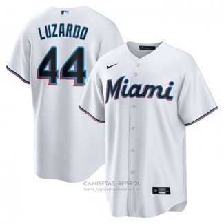 Camiseta Beisbol Hombre Miami Marlins Jesus Luzardo Primera Replica Blanco