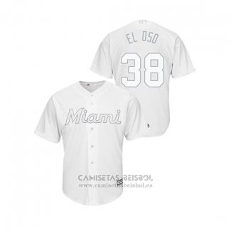 Camiseta Beisbol Hombre Miami Marlins Jorge Alfaro 2019 Players Weekend Replica Blanco