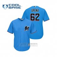 Camiseta Beisbol Hombre Miami Marlins Jose Urena Cool Base Alterno 2019 Azul