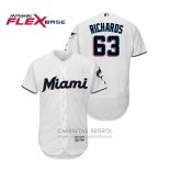Camiseta Beisbol Hombre Miami Marlins Trevor Richards Flex Base Autentico Collection Primera 2019 Blanco