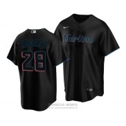 Camiseta Beisbol Hombre Miami Marlins Trevor Rogers Replica Alterno Negro