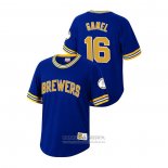 Camiseta Beisbol Hombre Milwaukee Brewers Ben Gamel Cooperstown Collection Azul