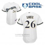 Camiseta Beisbol Hombre Milwaukee Brewers Kyle Lohse 26 Blanco Primera Cool Base