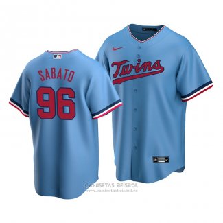 Camiseta Beisbol Hombre Minnesota Twins Aaron Sabato Alterno Replica Azul