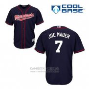 Camiseta Beisbol Hombre Minnesota Twins Joe Mauer 7 Azul Alterno Cool Base
