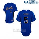 Camiseta Beisbol Hombre New York Mets David Wright 5 Azul Cool Base
