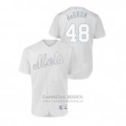 Camiseta Beisbol Hombre New York Mets Jacob Degrom 2019 Players Weekend Autentico Blanco