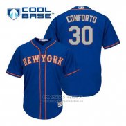 Camiseta Beisbol Hombre New York Mets Michael Conforto 30 Azul Alterno Cool Base
