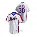 Camiseta Beisbol Hombre New York Mets Michael Conforto Cooperstown Collection Primera Blanco