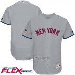 Camiseta Beisbol Hombre New York Yankees 2017 Estrellas y Rayas Gris Flex Base