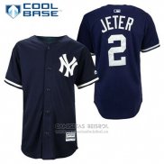 Camiseta Beisbol Hombre New York Yankees Derek Jeter 2 Azul Cool Base