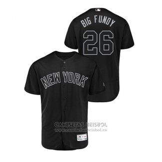 Camiseta Beisbol Hombre New York Yankees Dj Lemahieu 2019 Players Weekend Autentico Negro