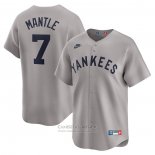 Camiseta Beisbol Hombre New York Yankees Mickey Mantle Throwback Cooperstown Collection Limited Gris
