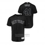 Camiseta Beisbol Hombre New York Yankees Miguel Andujar 2019 Players Weekend Autentico Negro