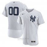 Camiseta Beisbol Hombre New York Yankees Personalizada Primera Autentico Blanco