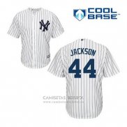 Camiseta Beisbol Hombre New York Yankees Reggie Jackson 44 Blanco Primera Cool Base