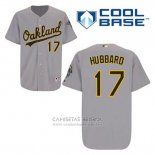 Camiseta Beisbol Hombre Oakland Athletics Glenn Hubbard 17 Gris Cool Base