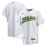 Camiseta Beisbol Hombre Oakland Athletics Primera Replica Blanco