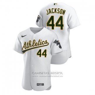 Camiseta Beisbol Hombre Oakland Athletics Reggie Jackson Autentico Blanco