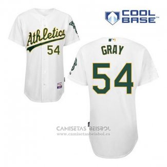 Camiseta Beisbol Hombre Oakland Athletics Sonny Gray 54 Blanco Primera Cool Base