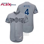 Camiseta Beisbol Hombre Padres Wil Myers 50th Aniversario Road Flex Base Gris