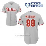 Camiseta Beisbol Hombre Philadelphia Phillies Mitch Williams 99 Gris Cool Base