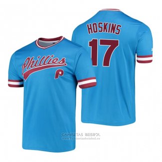 Camiseta Beisbol Hombre Philadelphia Phillies Rhys Hoskins Cooperstown Collection Stitches Azul