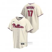 Camiseta Beisbol Hombre Philadelphia Phillies Rhys Hoskins Replica Alterno Crema