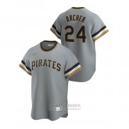 Camiseta Beisbol Hombre Pittsburgh Pirates Chris Archer Cooperstown Collection Road Gris