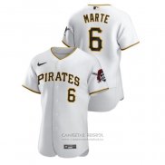 Camiseta Beisbol Hombre Pittsburgh Pirates Starling Marte Authentic Blanco
