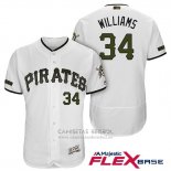 Camiseta Beisbol Hombre Pittsburgh Pirates Trevor Williams Blanco 2018 Primera Alterno Flex Base