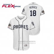 Camiseta Beisbol Hombre San Diego Padres Austin Hedges 150th Aniversario Patch Flex Base Blanco