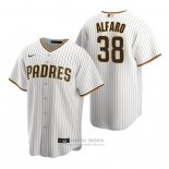 Camiseta Beisbol Hombre San Diego Padres Jorge Alfaro Blanco Replica Primera Marron