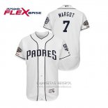 Camiseta Beisbol Hombre San Diego Padres Manuel Margot 150th Aniversario Patch Flex Base Blanco