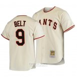 Camiseta Beisbol Hombre San Francisco Giants Brandon Belt Autentico Cooperstown Collection Primera 1954 Crema
