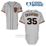 Camiseta Beisbol Hombre San Francisco Giants Brandon Crawford 35 Gris Alterno Cool Base