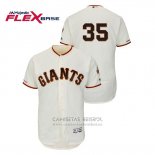 Camiseta Beisbol Hombre San Francisco Giants Brandon Crawford Autentico Flex Base Crema