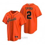 Camiseta Beisbol Hombre San Francisco Giants Curt Casali Replica Alterno Naranja