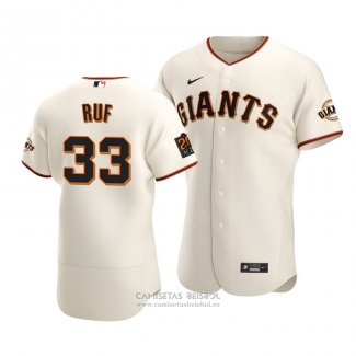 Camiseta Beisbol Hombre San Francisco Giants Darin Ruf Autentico Primera Crema